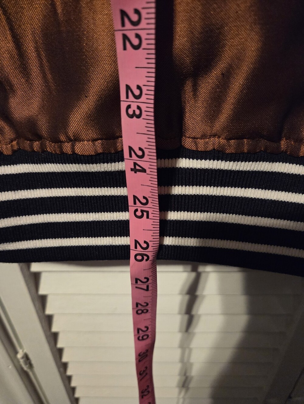 Zadig & Voltaire Satin Bomber Jacket in Brown and Black with Graphic Back -Sz SM - Picture 11 of 13
